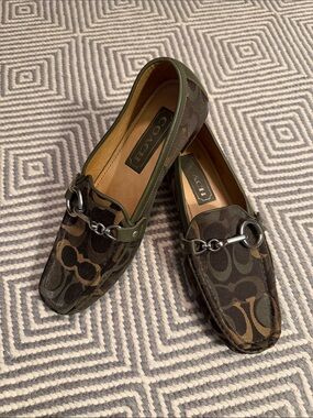 Coach Olive Signature Canvas Horsebit Loafers